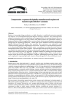 Compression response of digitally manufactured engineered bamboo spliced hollow columns