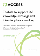 Toolkits to support ESS knowledge exchange and interdisciplinary working