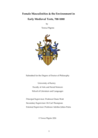 Female Masculinities & the Environment in Early Medieval Texts, 700-1000