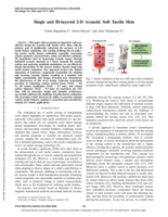 Single and Bi-Layered 2-D Acoustic Soft Tactile Skin