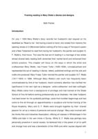 Framing Reading in Mary Watts’s Diaries and Designs