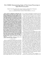 NL-COMM: Demonstrating Gains of Non-Linear Processing in Open-RAN Ecosystem