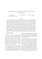 Authoring Inter-Compatible Flexible Audio for Mass Personalization