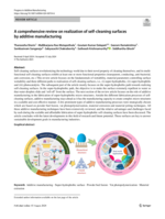 A comprehensive review on realization of self-cleaning surfaces by additive manufacturing