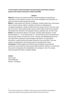 A meta-analysis of pharmacological and psychosocial interventions aiming to improve work-relevant outcomes for adults with ADHD