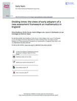 Early Years Dividing times: the views of early adopters of a new assessment framework on mathematics in England