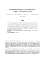 Import liberalization as export destruction? Evidence from the United States