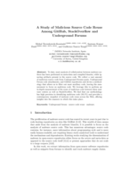 A Study of&nbsp;Malicious Source Code Reuse Among GitHub, StackOverflow and&nbsp;Underground Forums