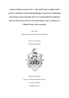 Understanding Refugees' Experiences of Disclosing Past Trauma to their Therapist
