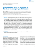 High-Throughput, Sorted QR Accelerator for Non-linear Processing in Open-RAN Systems