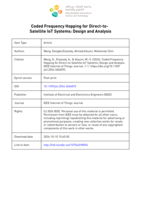 Coded Frequency Hopping for Direct-to-Satellite IoT Systems: Design and Analysis