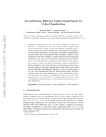 Attend-Fusion: Efficient Audio-Visual Fusion for Video Classification