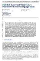 FILS: Self-Supervised Video Feature Prediction In Semantic Language Space