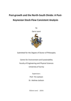 Post-growth and the North-South Divide: A Post-Keynesian Stock-Flow Consistent Analysis