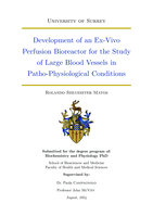 Development of an Ex-Vivo Perfusion Bioreactor for the Study of Large Blood Vessels in Patho-Physiological Conditions