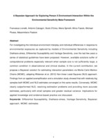 A Bayesian approach for exploring person x environment interaction within the environmental sensitivity meta-framework