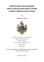Investigating and diagnosing circulating mycobacterial strains causing tuberculosis in Ghana
