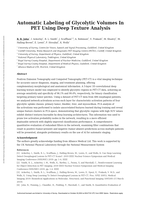 Automatic Labeling of Glycolytic Volumes In PET Using Deep Texture Analysis