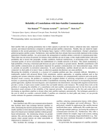 Reliability of Constellations with Inter-Satellite Communication