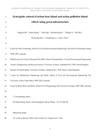 Synergistic control of urban heat island and urban pollution island effects using green infrastructure
