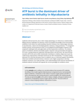 ATP burst is the dominant driver of antibiotic lethality in Mycobacteria