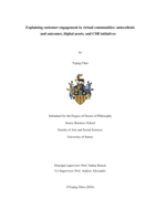 Explaining customer engagement in virtual communities: antecedents and outcomes, digital assets, and CSR initiatives