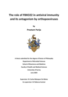 The role of FBXO22 in antiviral immunity and its antagonism by orthopoxviruses.