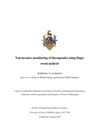 Non-invasive monitoring of therapeutics using finger sweat analysis