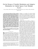 On the Design of Variable Modulation and Adaptive Modulation for Uplink Sparse Code Multiple Access