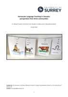 Vernacular Language Teaching in Vanuatu: perspectives from three communities