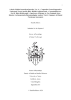 Part A: A Compassion-Focused Approach to Understand Threats faced by Black British Caribbean Youth: A Conceptual Review; Part B: ‘Black British people’s Experiences of Therapy for Post-Traumatic Stress Disorder: An Interpretative Phenomenological Analysis’’; Part C: Summary of Clinical Practice and Assessments