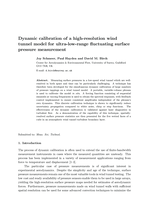 Dynamic calibration of a high-resolution wind tunnel model for ultra-low-range fluctuating surface pressure measurement