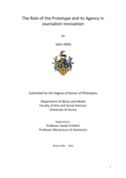 The Role of the Prototype and Its Agency in Journalism Innovation