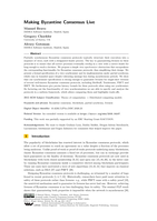 Making Byzantine Consensus Live