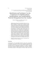 Identification and Facilitation: Can the Competencies for Multidisciplinary, Interdisciplinary, and Transdisciplinary Work Be Distinguished from One Another?