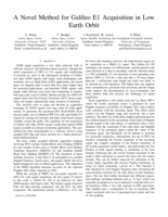 A Novel Method for Galileo E1 Acquisition in Low Earth Orbit