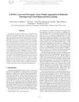L-DAWA: Layer-wise Divergence Aware Weight Aggregation in Federated Self-Supervised Visual Representation Learning
