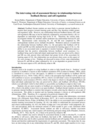 The intervening role of assessment literacy in relationships between feedback literacy and self-regulation