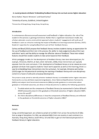 A crucial graduate attribute? Embedding feedback literacy into curricula across higher education