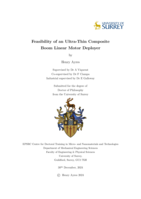 Feasibility of an Ultra-Thin Composite Boom Linear Motor Deployer