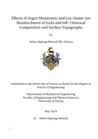 Effects of Argon Monatomic and Gas cluster Ion Bombardment of GaAs and InP: Chemical Composition and Surface Topography