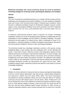 Mobilising knowledge with nurses practicing during the Covid-19 pandemic: Prioritising strategies for enhancing nurses’ psychological wellbeing in the workplace
