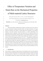 Effect of temperature variation and strain rate on the mechanical properties of multi-material lattice structures