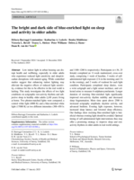 The bright and dark side of blue-enriched light on sleep and activity in older adults