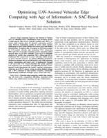 Optimizing UAV-Assisted Vehicular Edge Computing With Age of Information: A SAC-Based Solution