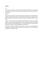 A mixed method evaluation of a novel targeted health messaging intervention to promote COVID-19 protective behaviours and vaccination among Black and South Asian communities living in the UK (The COBHAM study)