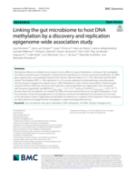 Linking the gut microbiome to host DNA methylation by a discovery and replication epigenome-wide association study