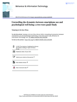 Unravelling the dynamics between smartphone use and psychological well-being: a two-wave panel study