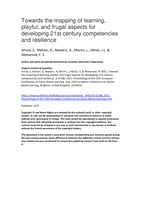 Towards the Mapping of Learning, Playful, and Frugal Aspects for Developing 21st Century Competencies and Resilience