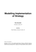 Modelling Implementation of Strategy
